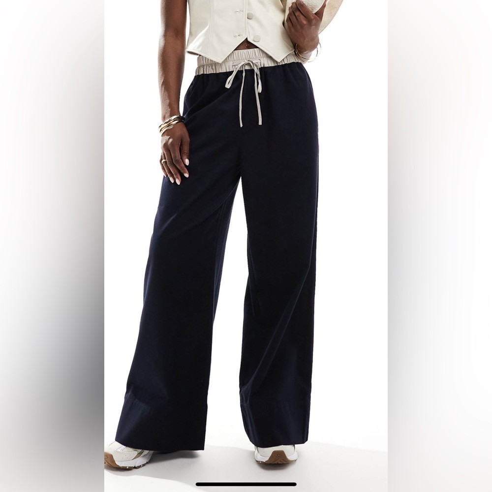 ASOS Navy Flannel Trousers